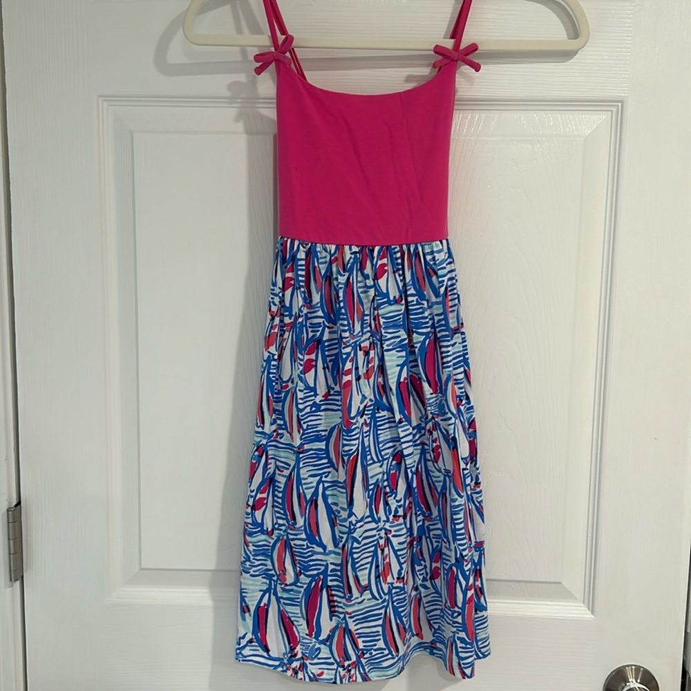 Girls Lilly Pulitzer 100% cotton sailboat dress - Size XL (12-14)